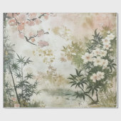 Kirschblüten-Gartenszene (6) Geschenkpapier (Flach)