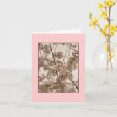 'Kirschblüten' gefärbte leere Karte (Gelbe Blume)