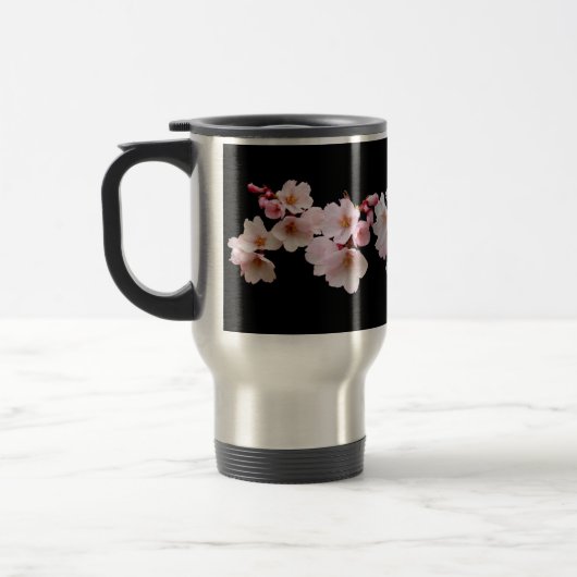 Kirschblüten Gehen-Gehen Reisebecher (Links)