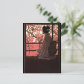 KIRSCHBLÜTEN-GEISHA POSTKARTE (Stehend Vorderseite)