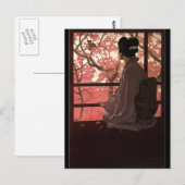 KIRSCHBLÜTEN-GEISHA POSTKARTE (Vorne/Hinten)