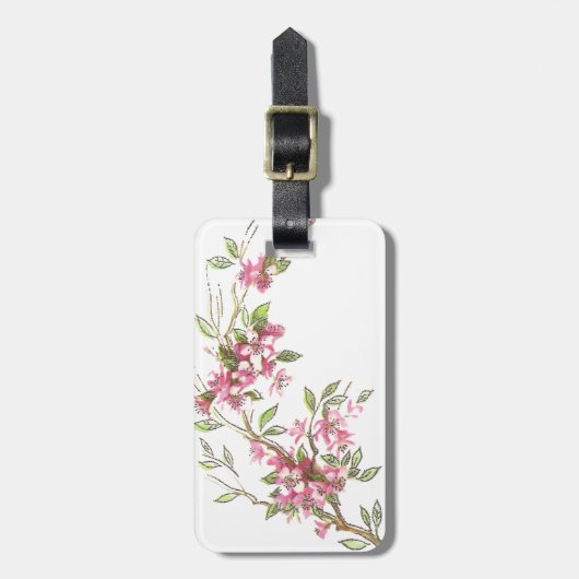 Kirschblüten Gepäckanhänger (Vorderseite vertikal)