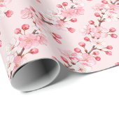 Kirschblüten-Geschenkpapier, rosa Sakura-Geschenk  Geschenkpapier (Rolleneckpunkt)