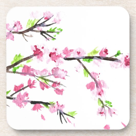 Kirschblüten Getränkeuntersetzer (Vorderseite)