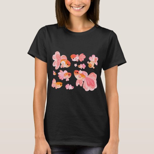 Kirschblüten-Goldfisch 2 T-Shirt (Vorderseite)
