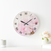 Kirschblüten Große Wanduhr (Zuhause)