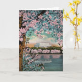 Kirschblüten-Gruß-Karte Karte (Gelbe Blume)