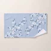 Kirschblüten Hellblau Badhandtuch Set (Handtuch)