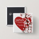 KIRSCHblüten-HERZ Button (Vorne & Hinten)