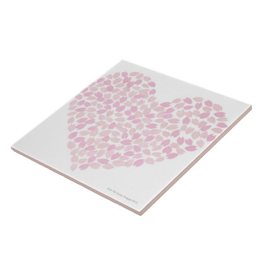 Kirschblüten-Herz Fliese (Seite)