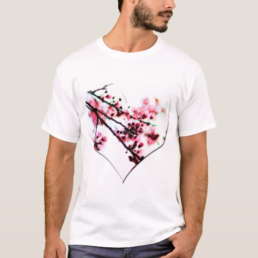 Kirschblüten-Herz T-Shirt (Vorderseite)