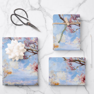 Kirschblüten-Himmel-Geschenkpapier Geschenkpapier Set