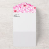 Kirschblüten Hochzeit einladen & rett Datum Foto All In One Einladung (Außenbereich)