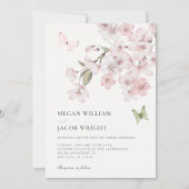 Kirschblüten Hochzeit Einladung (Vorderseite)