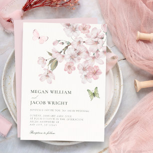 Kirschblüten Hochzeit Einladung