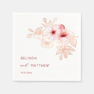 Kirschblüten-Hochzeit in Rosa und Weiß Serviette
