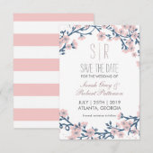 Kirschblüten-Hochzeit - Termin vormerken Save The Date (Vorne/Hinten)