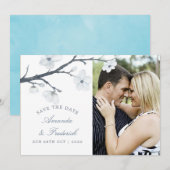 Kirschblüten-Hochzeit - Termin vormerken Save The Date (Vorne/Hinten)