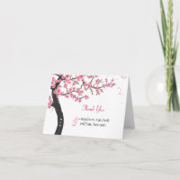 Kirschblüten Hochzeiten geklappt Dankeschön Karten