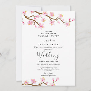 Kirschblüten-Hochzeitseinladung Einladung