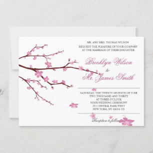 Kirschblüten-Hochzeitseinladung Einladung
