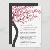 Kirschblüten Hochzeitseinladungen Einladung (Vorne/Hinten)