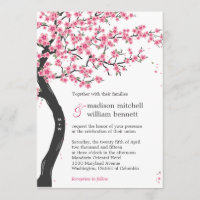 Kirschblüten Hochzeitseinladungen