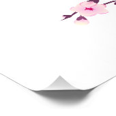 Kirschblüten-Hochzeitsgästebuch in Rosa und Weiß Poster (Ecke)