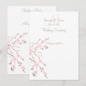 Kirschblüten-Hochzeitskirchenprogramme Einladung (Vorne/Hinten)