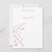 Kirschblüten-Hochzeitskirchenprogramme Einladung (Rückseite)