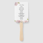 Kirschblüten-Hochzeitsprogramm-Handfächer Fächer (Rückseite)