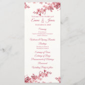 Kirschblüten Hochzeitsprogramm Vorlage (Vorderseite)