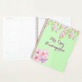 Kirschblüten-Hübsche-Pink-&-Grün-Benutzerdefiniert Planer (Anzeige)