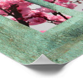 Kirschblüten im Fenster Poster (Ecke)