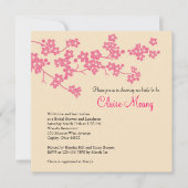 Kirschblüten im Rosa und im Elfenbein Einladung (Vorderseite)