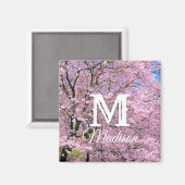 Kirschblüten in Blüte Magnet (Vorderseite/Rückseite)