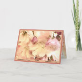 Kirschblüten in Creme und rosa Grußkarte Karte (Rückseite)