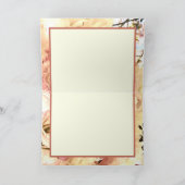 Kirschblüten in Creme und rosa Grußkarte Karte (Innenseite)