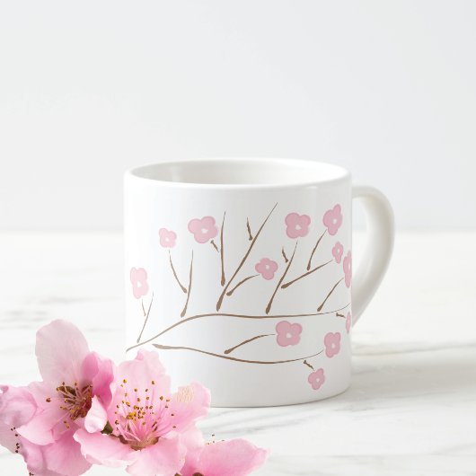 Kirschblüten in Rosa Espressotasse