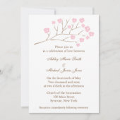 Kirschblüten in rosa Hochzeit Einladung (Vorderseite)