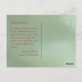 Kirschblüten in rosa und Aquamarin Postkarte (Rückseite)