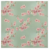 Kirschblüten in rosa und Aquamarin Stoff (Muster)