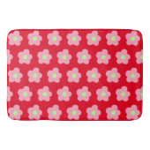 Kirschblüten in Rot Badematte (Vorderseite)