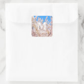 Kirschblüten in voller Blüte Quadratischer Aufkleber (Tasche)