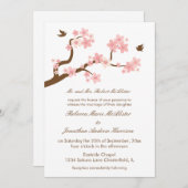 Kirschblüten in Weiß Einladung (Vorne/Hinten)