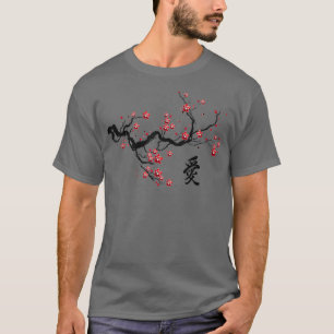 Kirschblüten-Japanische Kultur al Art Gif im Vinta T-Shirt