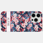 Kirschblüten Japanische Sakura Monogramm Case-Mate iPhone Hülle (Rückseite (Horizontal))