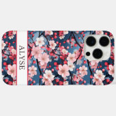 Kirschblüten Japanische Sakura Monogramm Case-Mate iPhone Hülle (Rückseite (Horizontal))