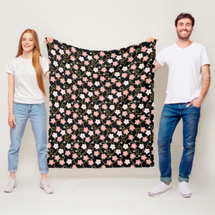 Kirschblüten, japanisches Design Fleecedecke