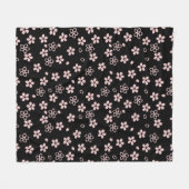 Kirschblüten, japanisches Design Fleecedecke (Vorderseite (Horizontal))